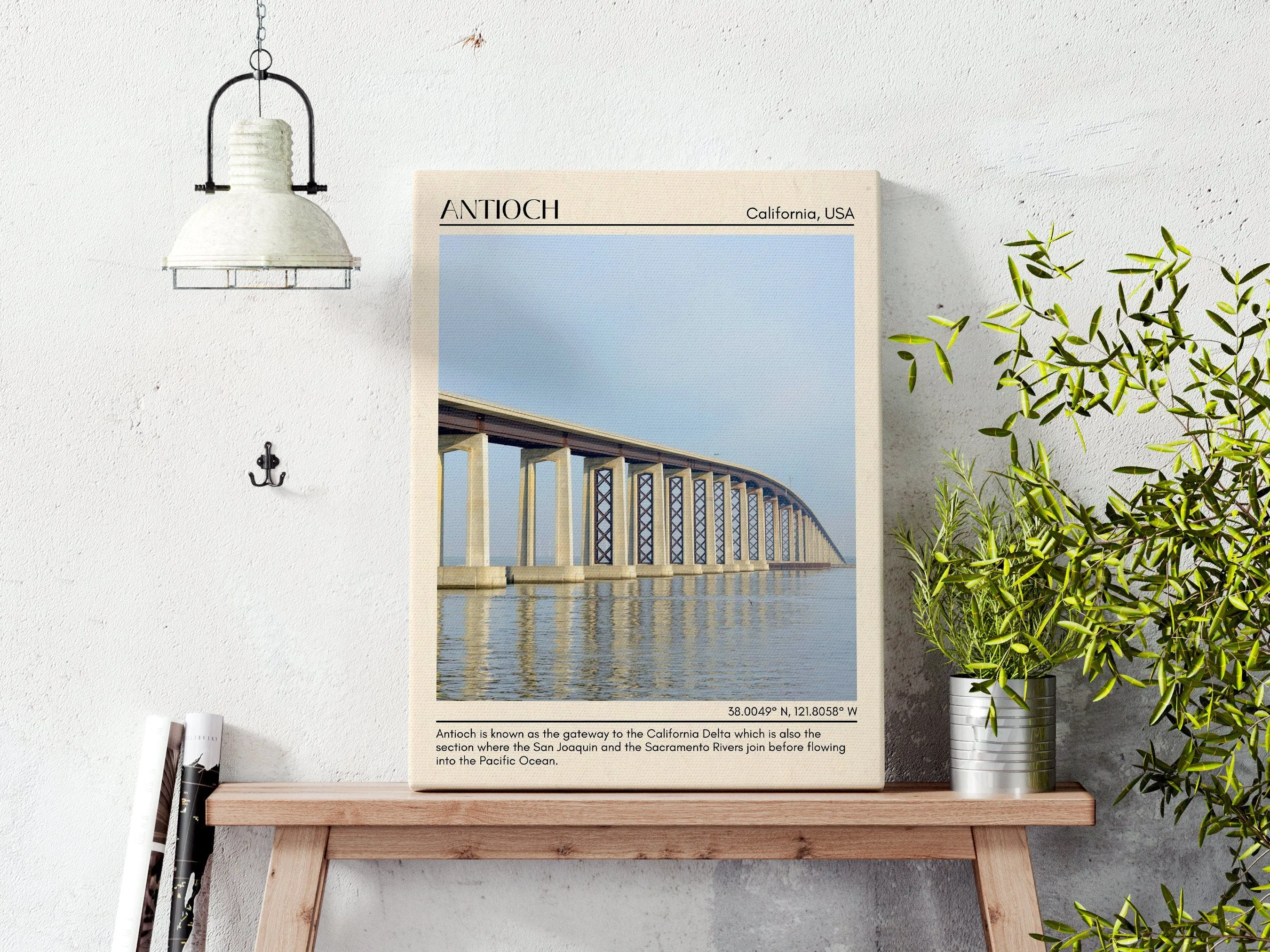 Antioch Minimal Wall Art, California, USA Poster