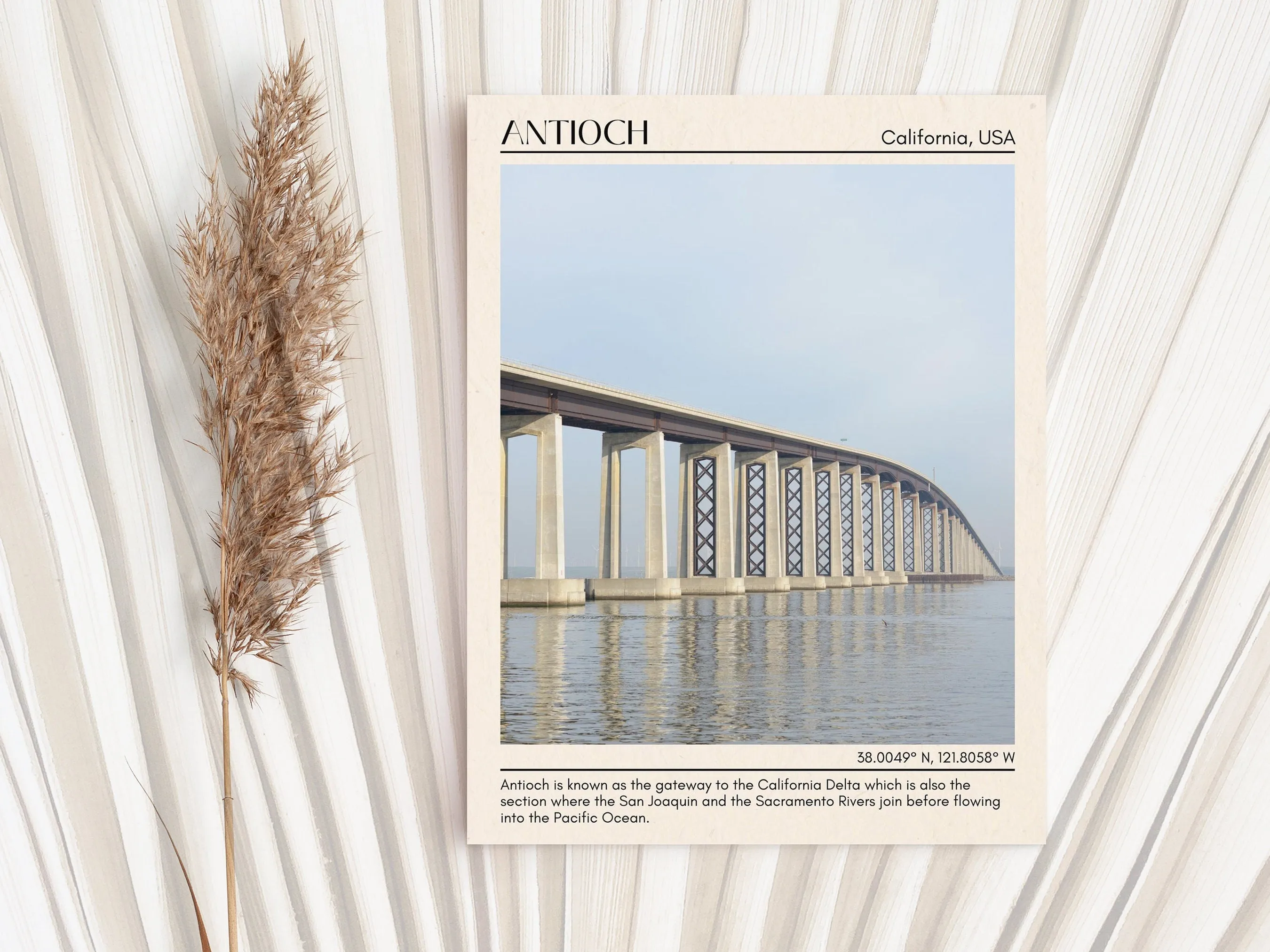 Antioch Minimal Wall Art, California, USA Poster