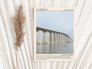 Antioch Minimal Wall Art, California, USA Poster