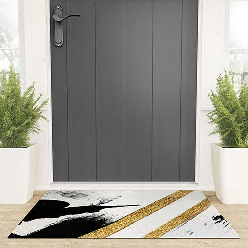 Armor 8 a minimal abstract pie Welcome Mat