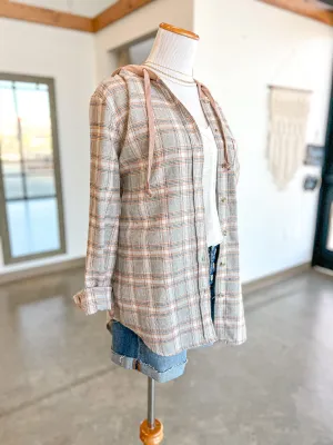 Ash Plaid Hoodie - Grey