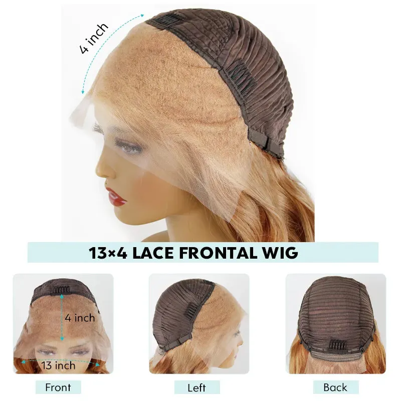 Ashimary Light Flaxen Brown Color 13x4 Lace Front Body Wave Wig