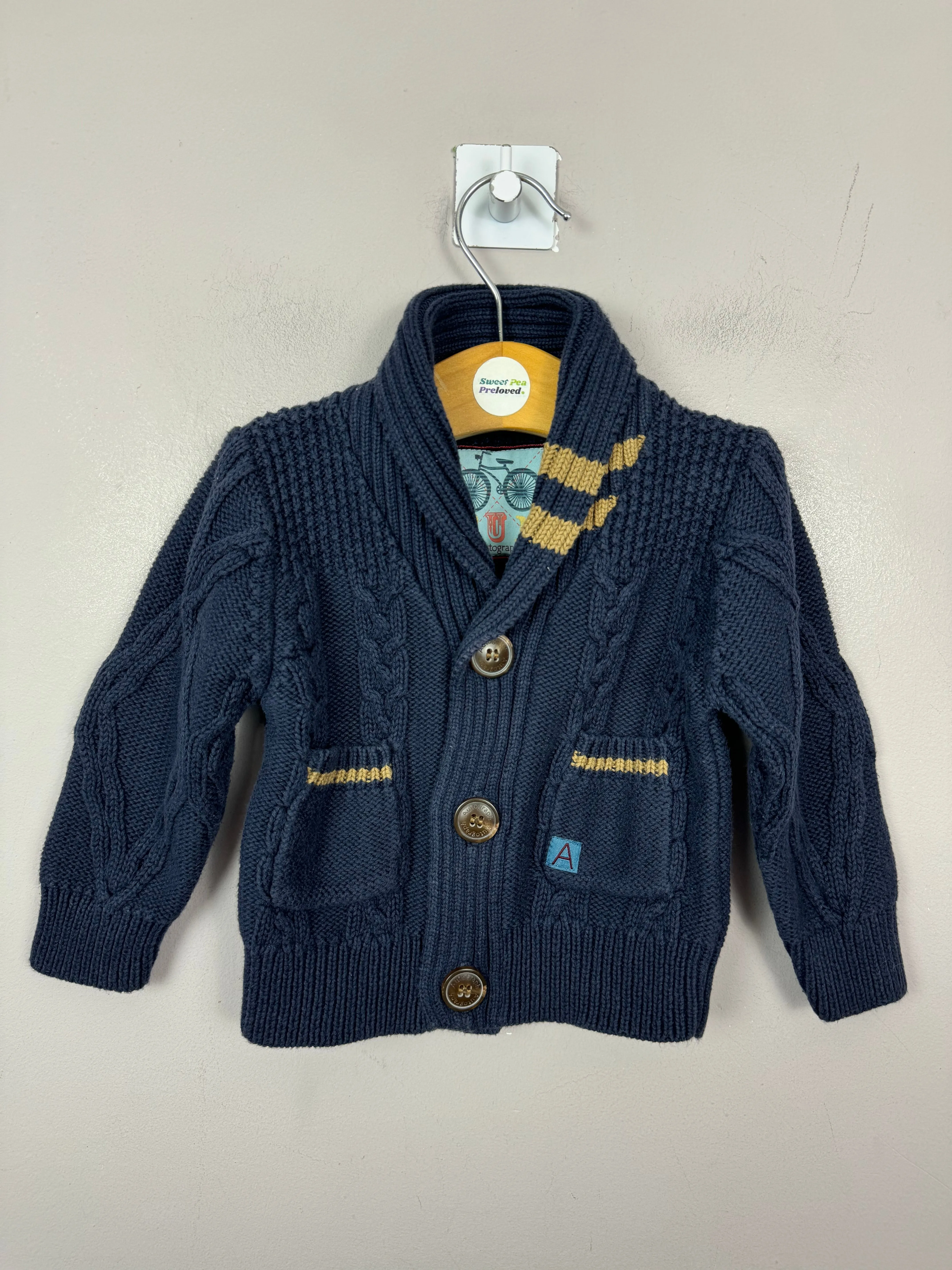 Autograph Navy Cardigan 6-9m