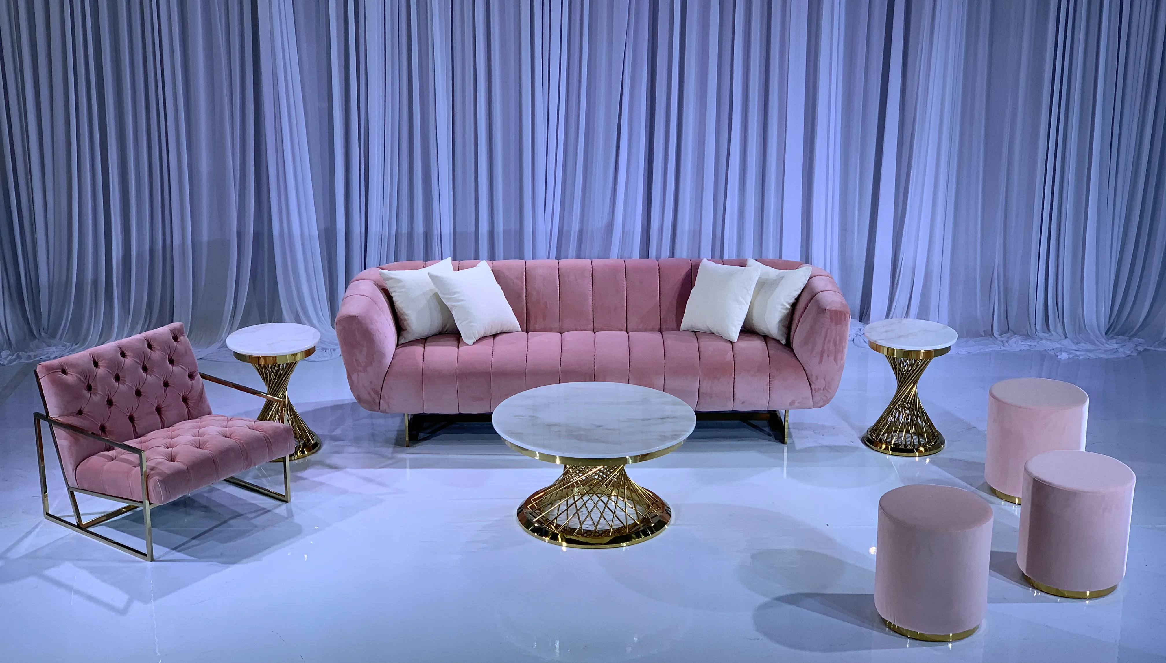 AVENUE SOFA GROUPING 2 - BLUSH