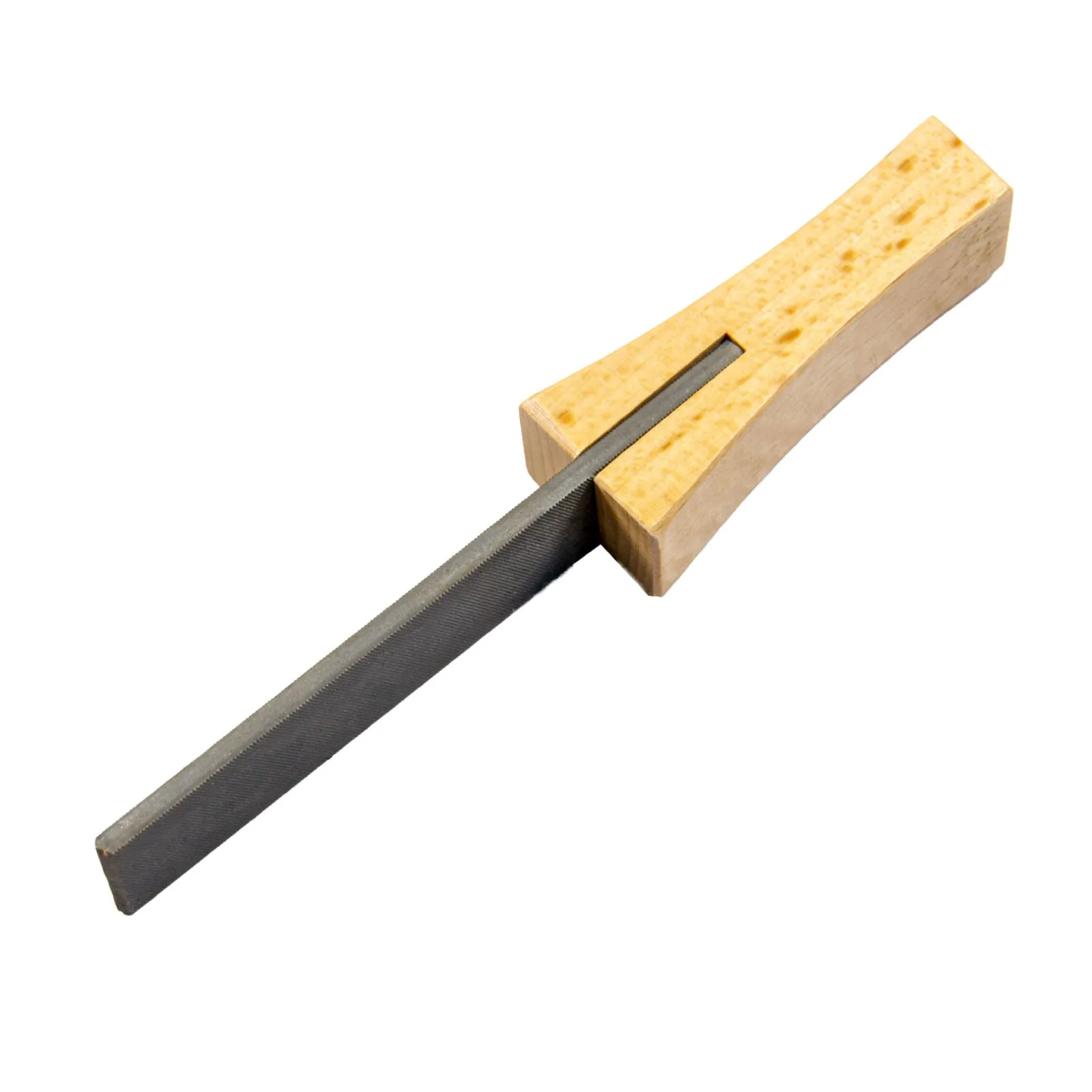 Axt Schärffeile mit Holzgriff und Lederschutz, Axe File, Made in Sweden