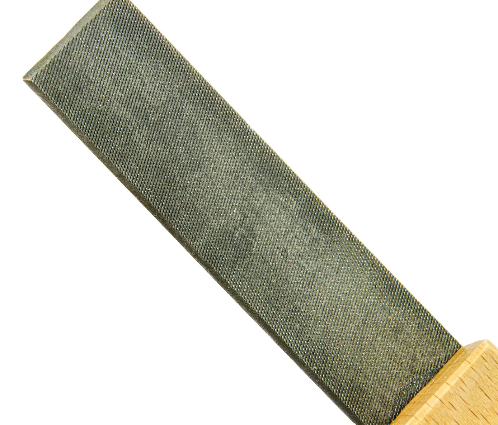 Axt Schärffeile mit Holzgriff und Lederschutz, Axe File, Made in Sweden