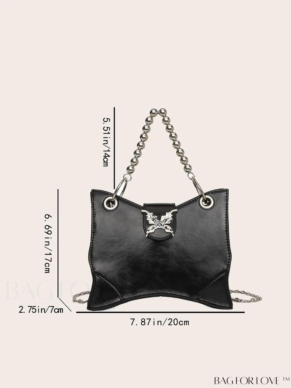 BagForLove - Chic Mini Butterfly Fashion Handbag with Metal Chain Strap