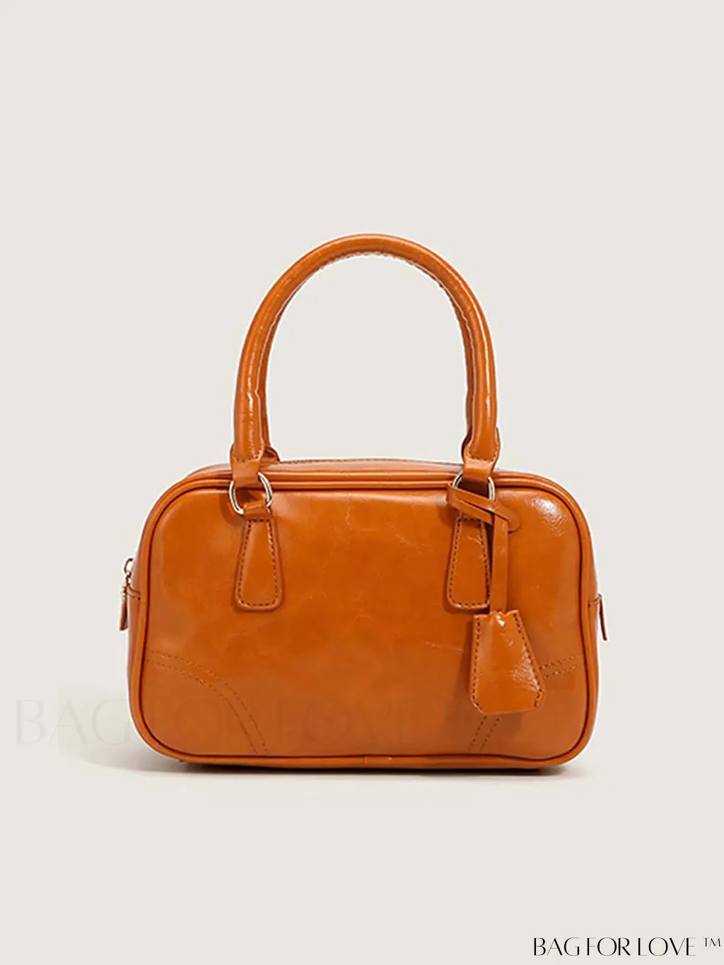 BagForLove - Chic Solid Color PU Leather Boston Bag - Perfect for Fashionable Style