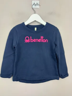 Benetton Navy Sweatshirt 2y