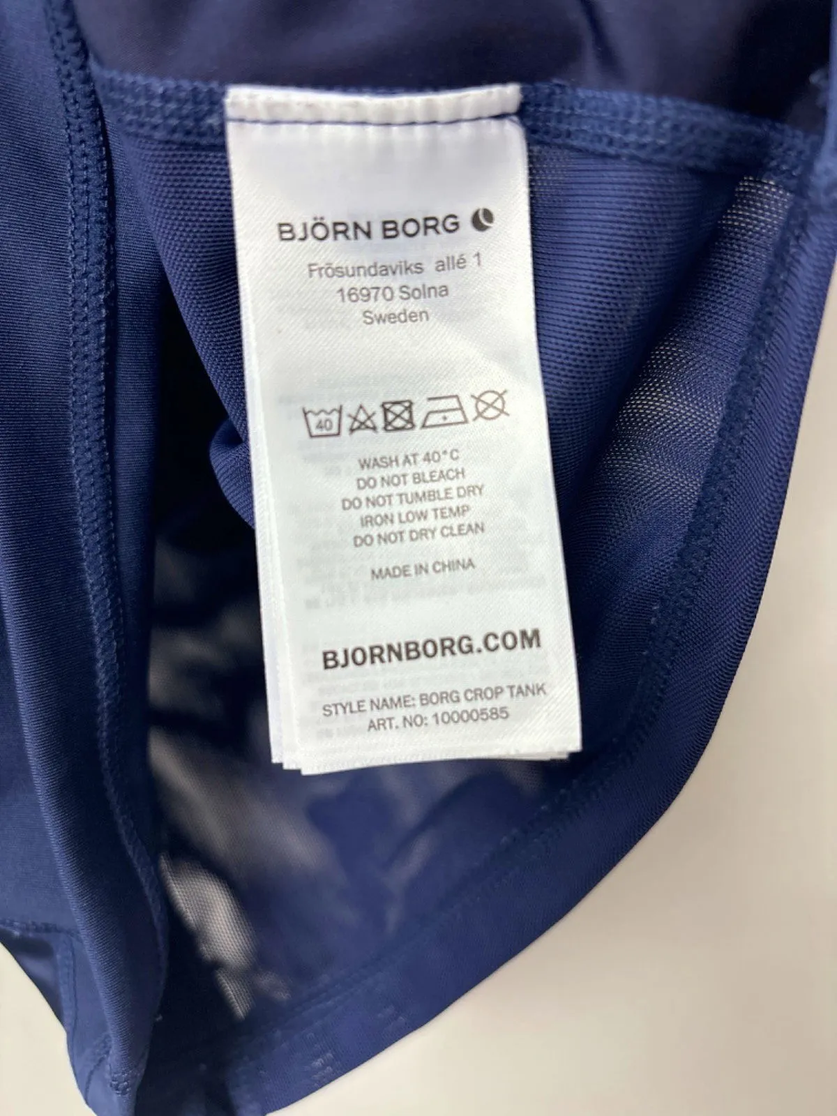 Björn Borg Navy Borg Crop Tank UK S