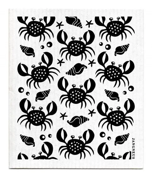 Black Crabs Dishcloth