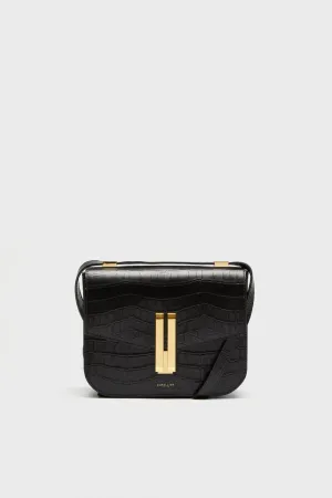 Black Croc Effect Vancouver Bag