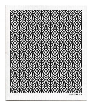 Black Leaves Dishcloth
