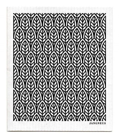 Black Leaves Dishcloth