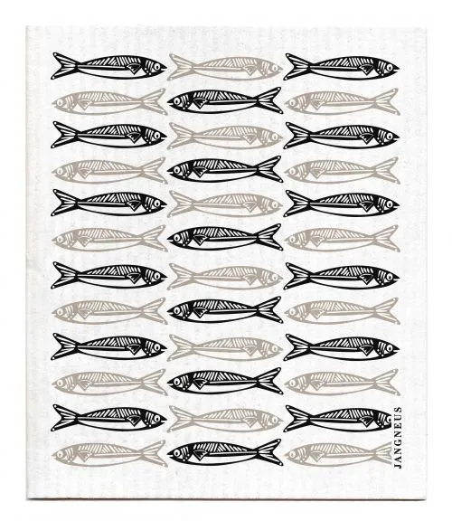 Black Sardines Dishcloth