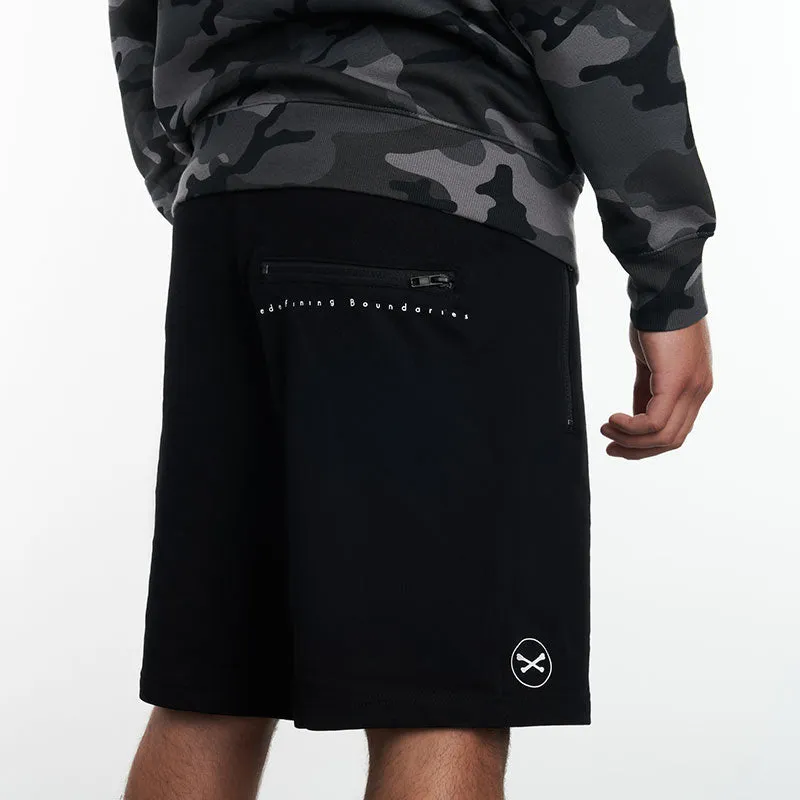 Black Shorts Double Bone Urban Collection
