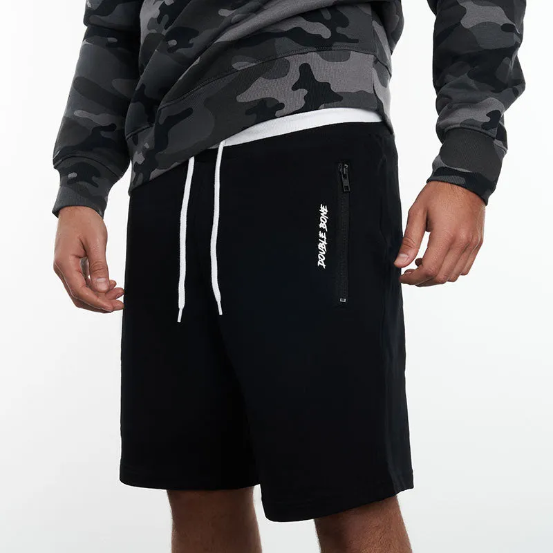 Black Shorts Double Bone Urban Collection