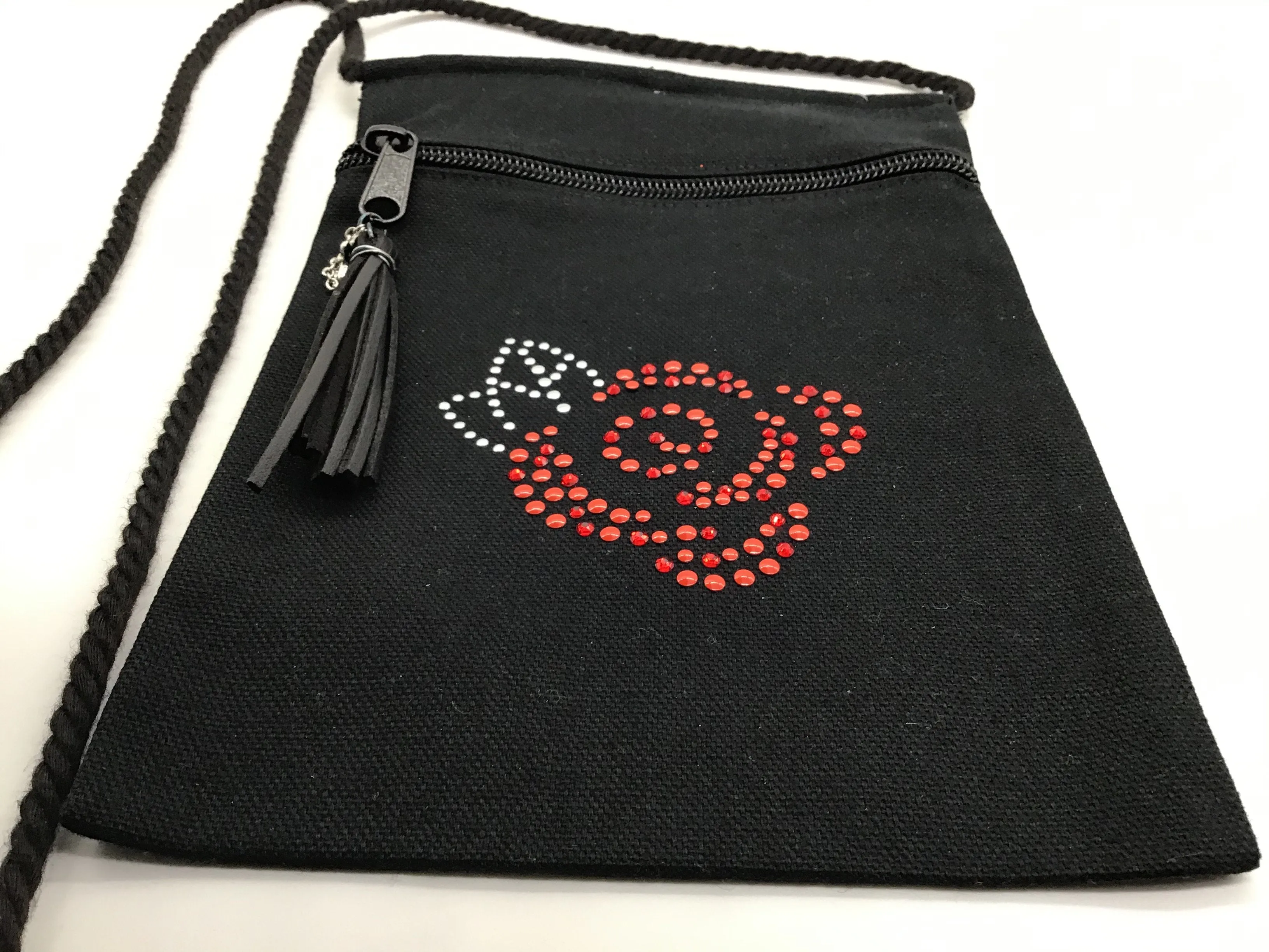 Black Tassel Sling Bag