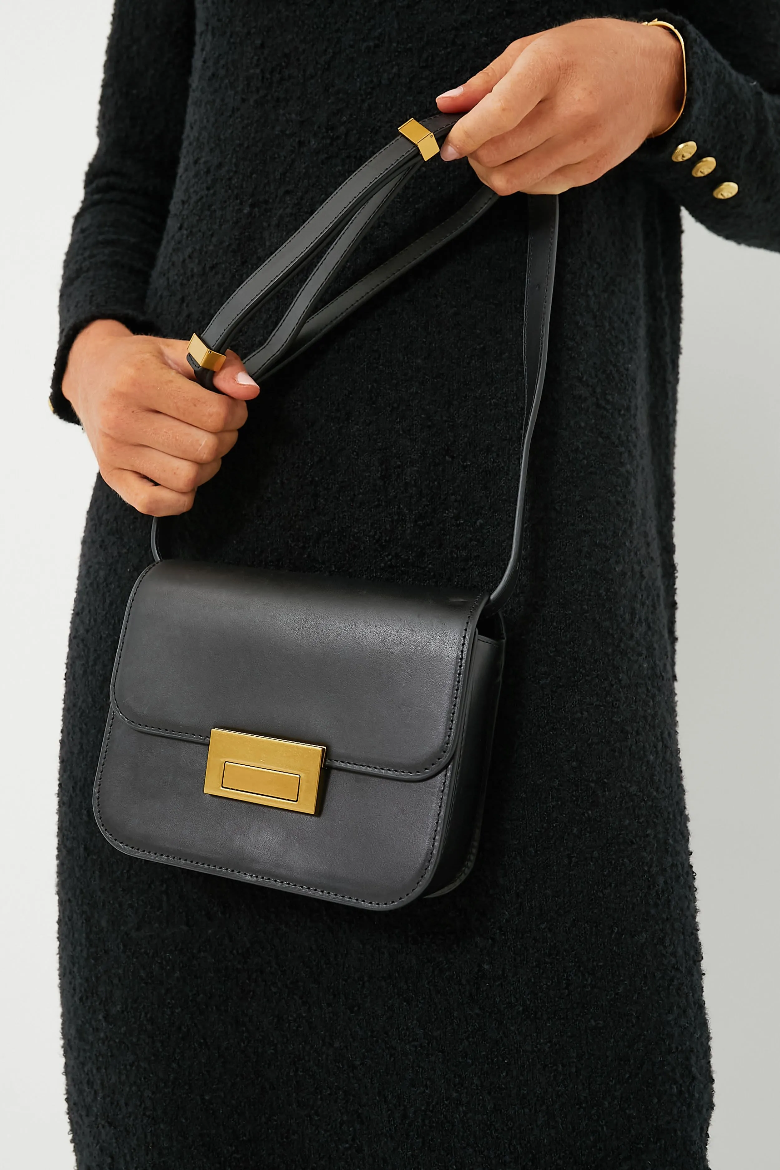 Black Vachetta Desi Bag