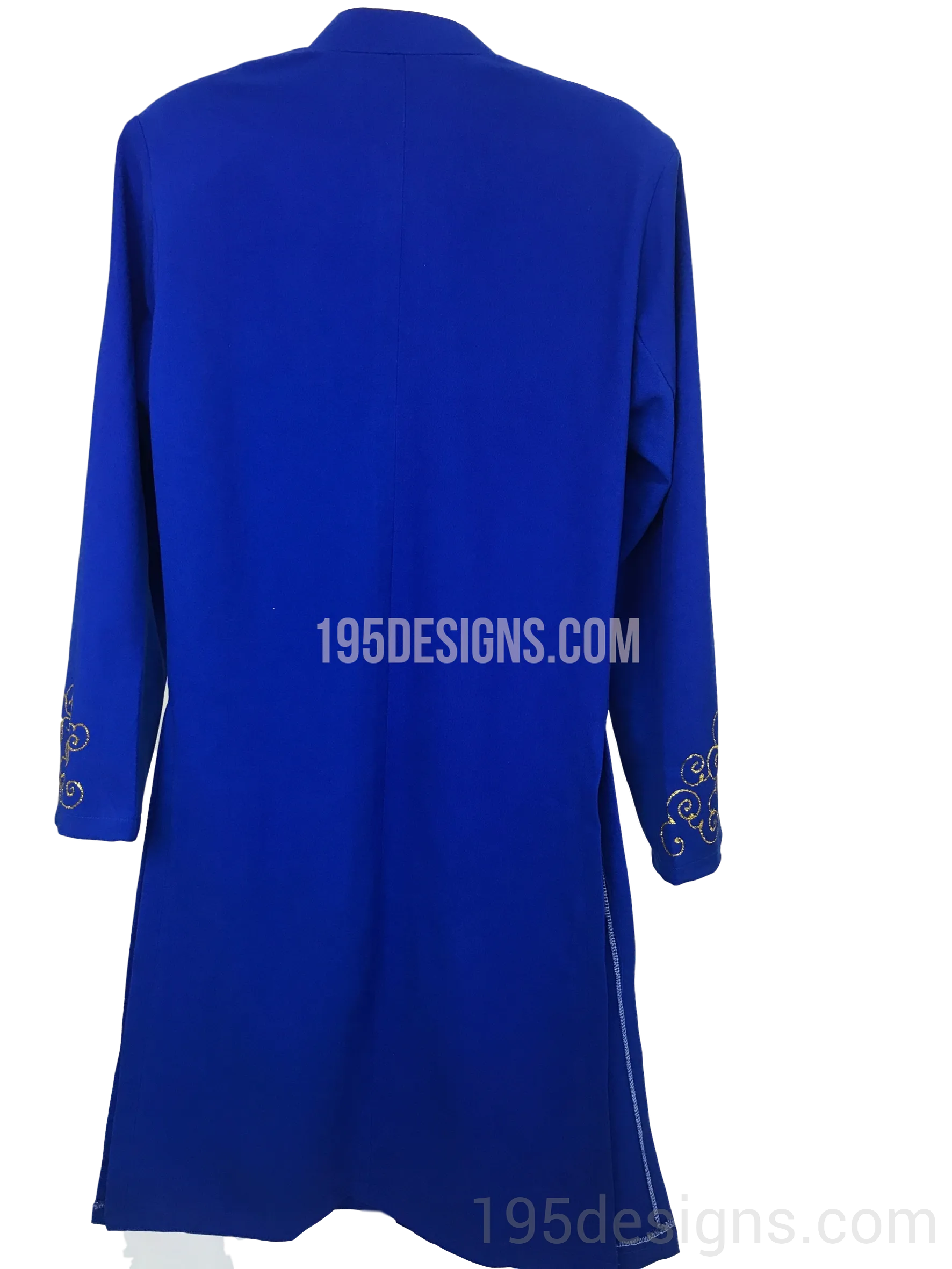 Blue Ao Dai Men - Xanh Nam Rồng Vải Cao Cấp Co Giản