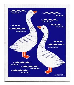 Blue Geese Dishcloth