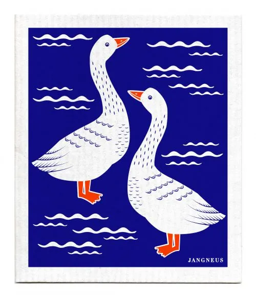 Blue Geese Dishcloth