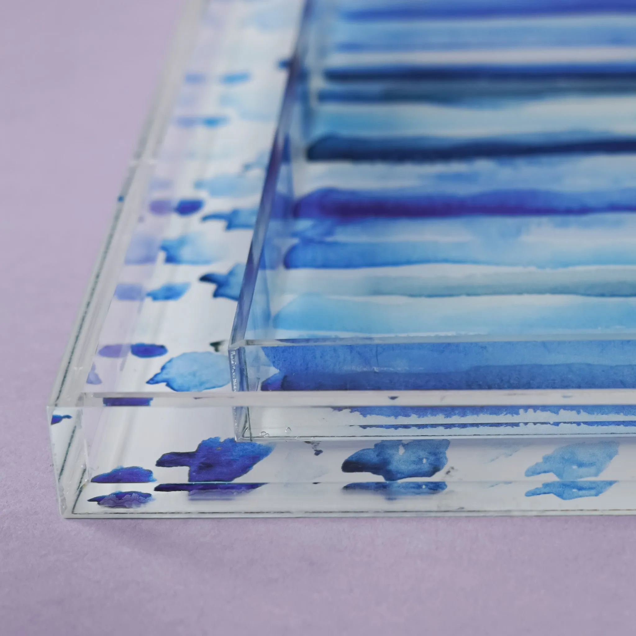 Blue Striped Tray