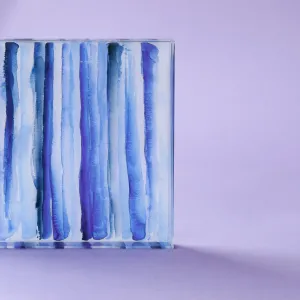 Blue Striped Tray