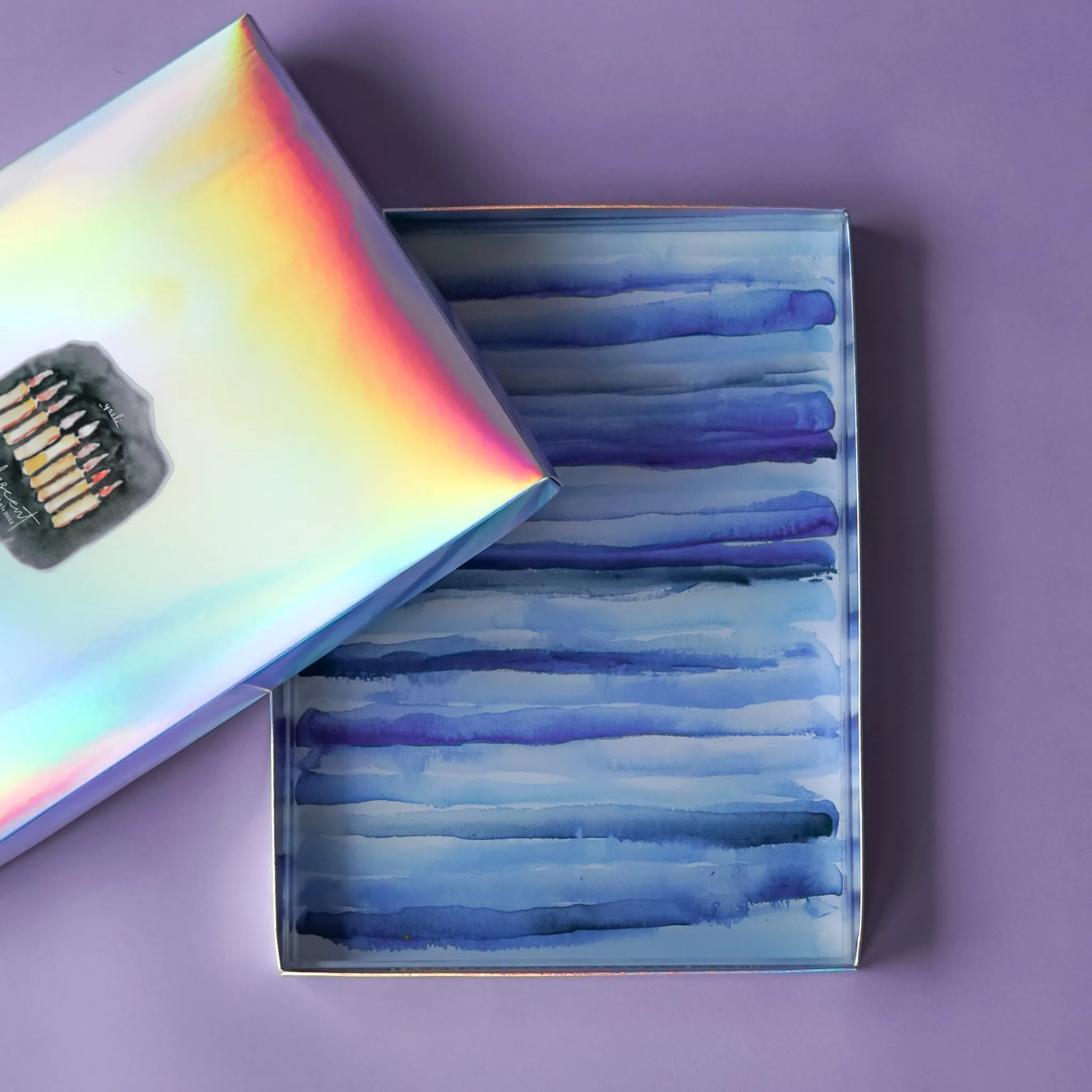 Blue Striped Tray