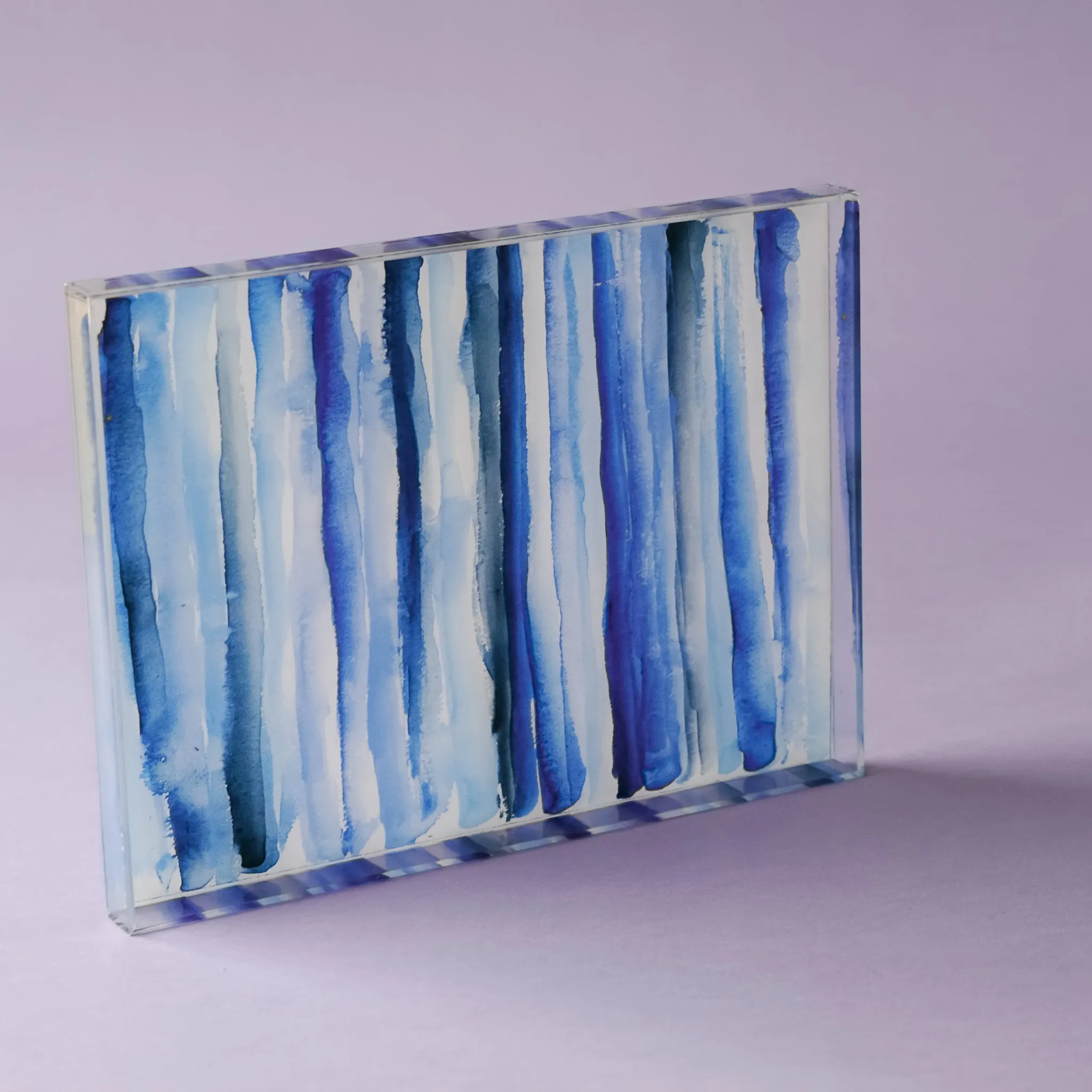 Blue Striped Tray