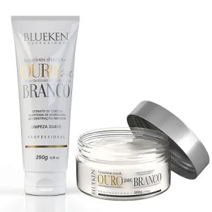 Blueken Luxurious White Gold Mask 200G   Shampoo Luxurious White Gold 24K 250Ml