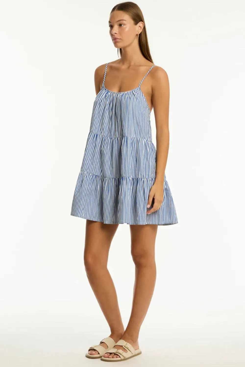 Boathouse Tie Back Short Sundress Blue