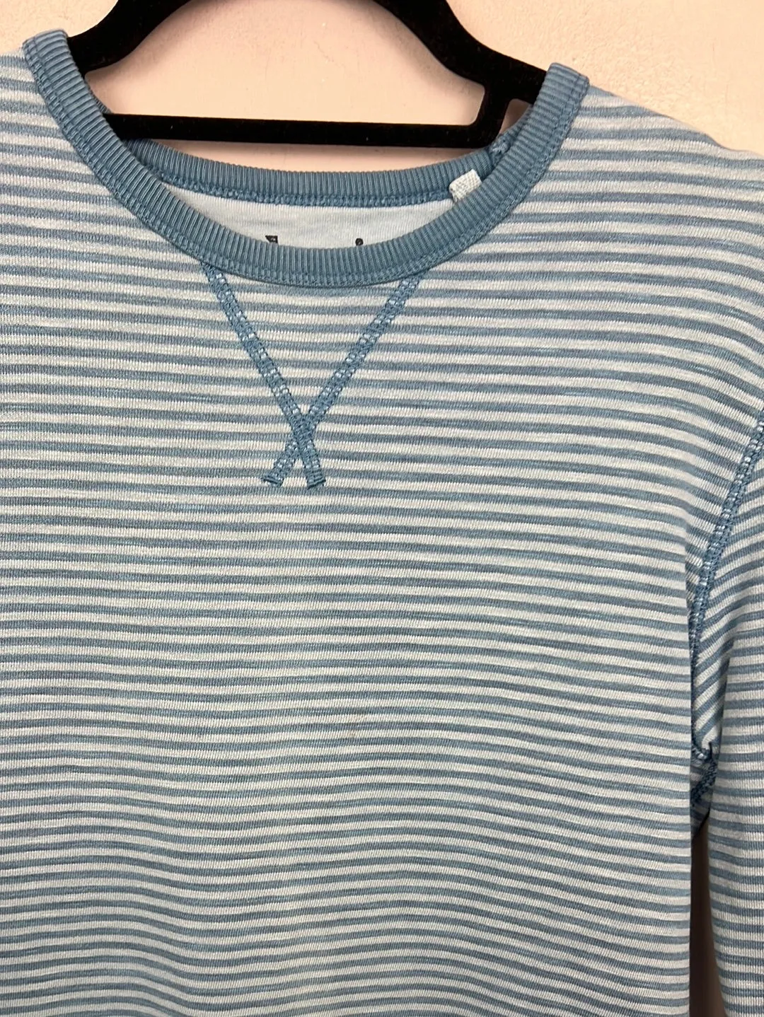 Boden blue stripe crew Jumper 11-12y