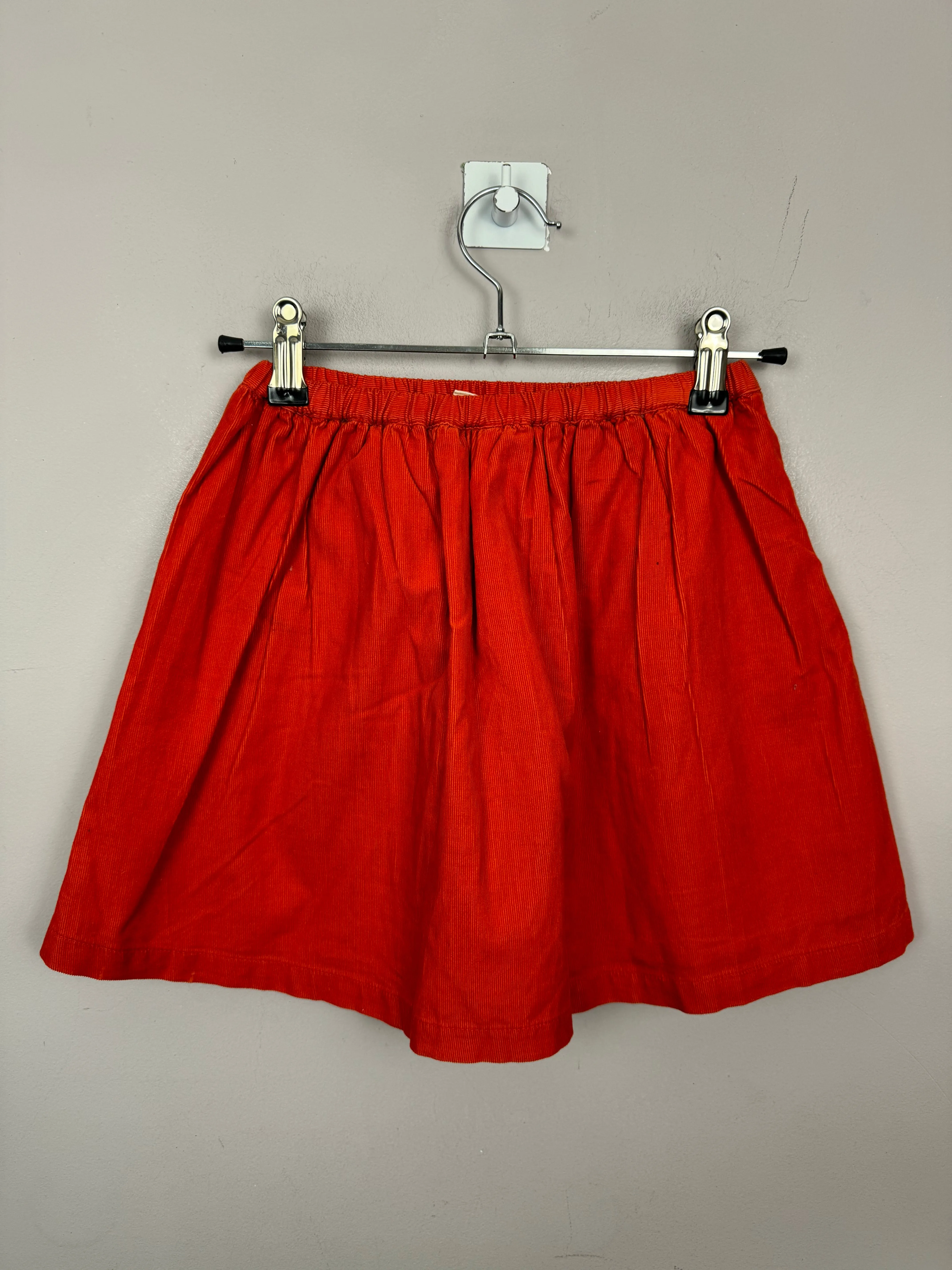 Boden orange cord skirt with pockets 5-6y