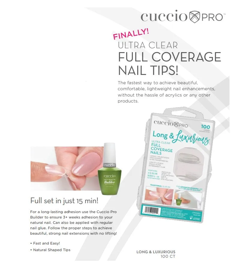 BOGO: Buy one get one FREE! 100 ct. Full Coverage Tips Long & Luxurious - 200 Count total