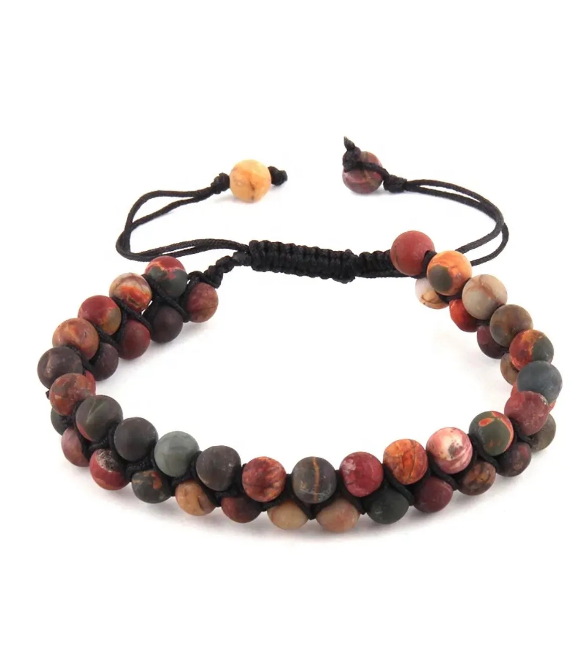Boho & Mala Men’s Adjustable Stone Bracelet (Tiger Eye)
