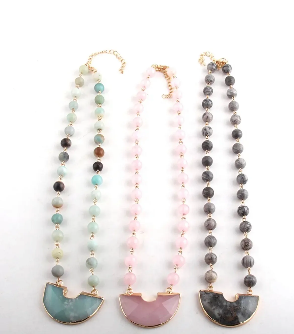 Boho & Mala Natural Tribal Short Desert Jasper Necklace TN100118