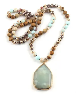 Boho & Mala Natural Tribal Stone Necklace