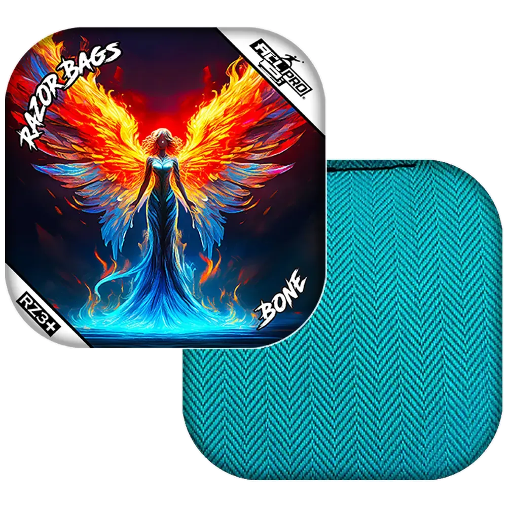 Bone | Flame Angel | ACL PRO Razor Cornhole Bags