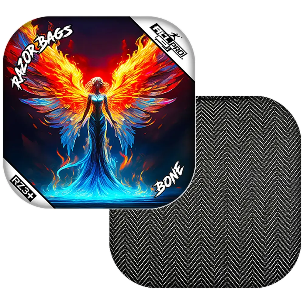 Bone | Flame Angel | ACL PRO Razor Cornhole Bags