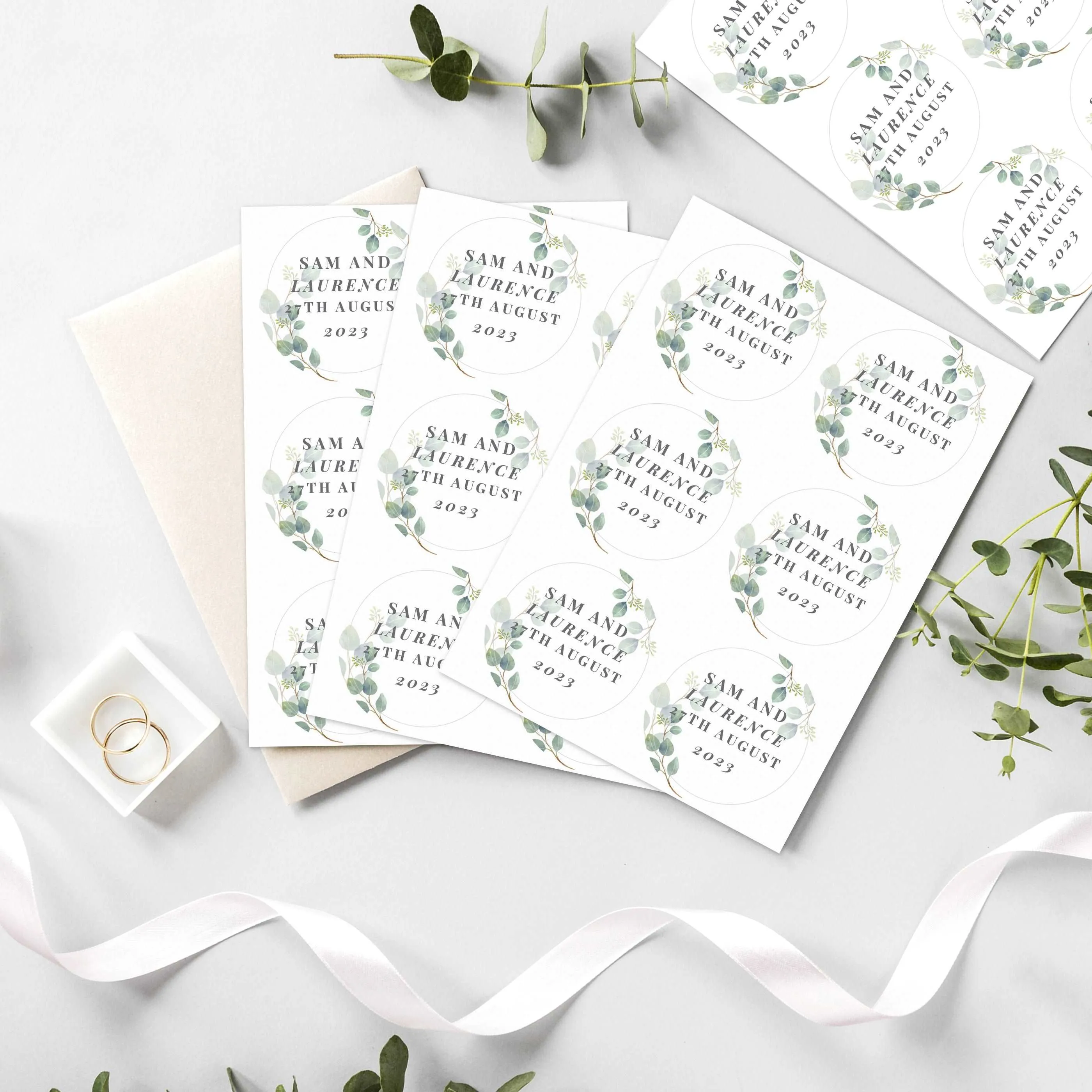 Botanical Free Text Sticker Set
