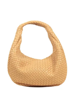 Bottega Veneta Almond Beige Leather Padded Jodie Hobo Bag