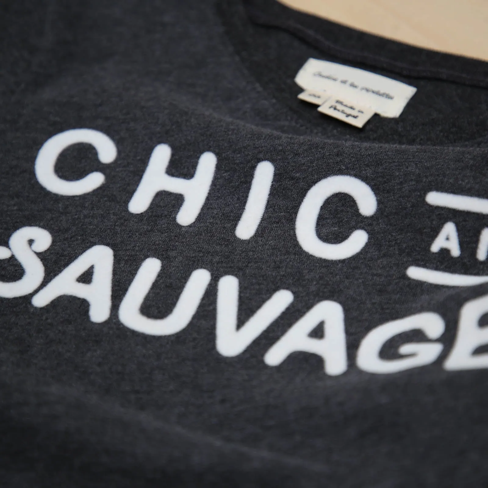 Boys Anthracite "Chic and Sauvage" T Shirt