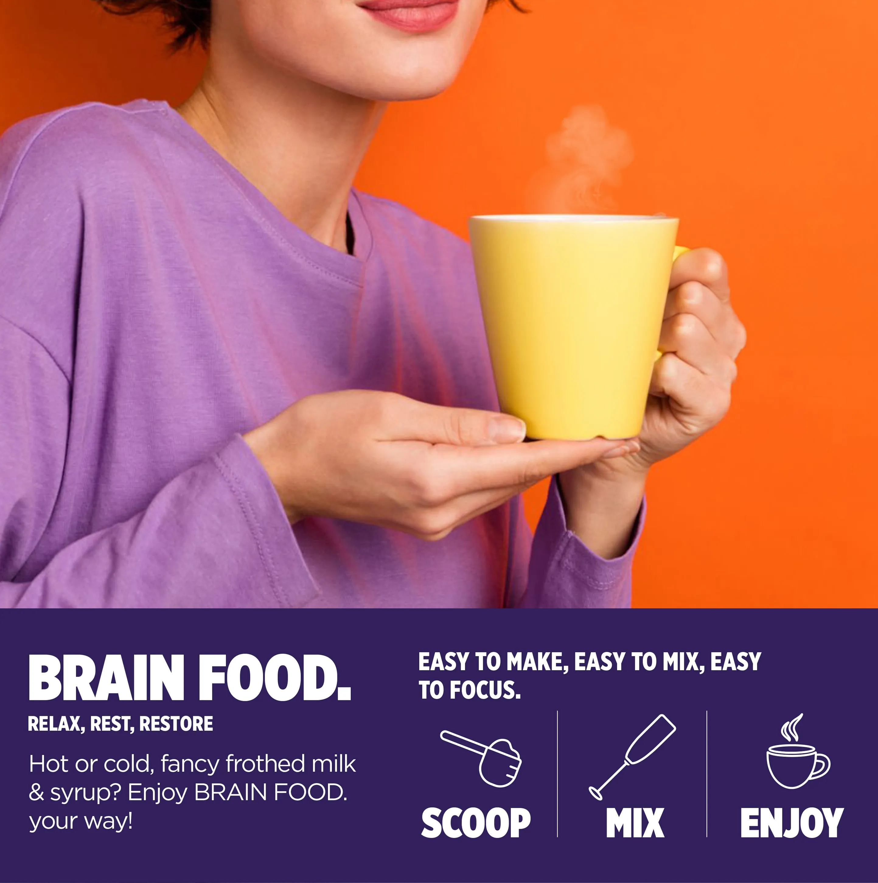 BRAIN FOOD. Calm & Unwind | 240g & Free Mixer!