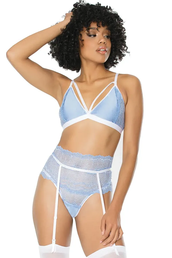 Bralette Garter G-String Lace Set