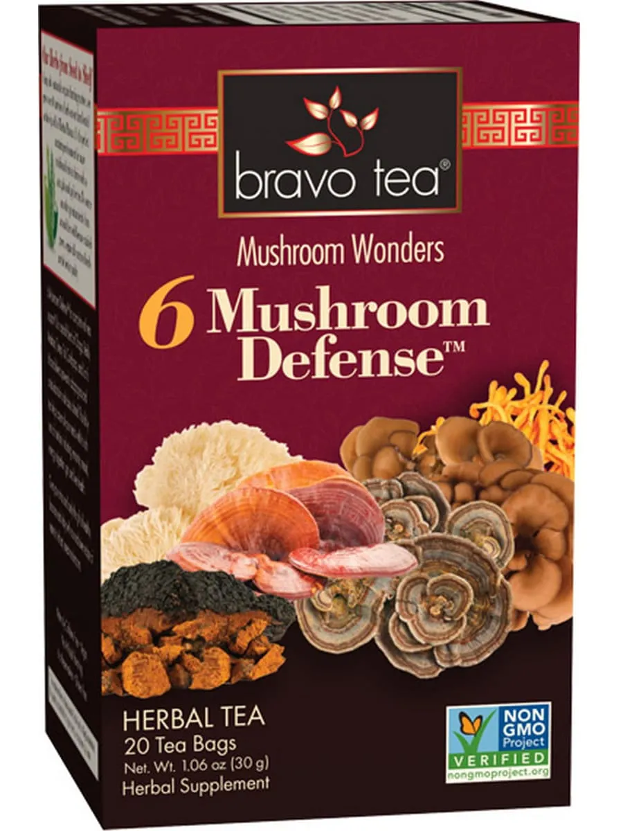 Bravo Tea, Six Mushroom Defense, 20 Tea Bags