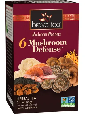 Bravo Tea, Six Mushroom Defense, 20 Tea Bags