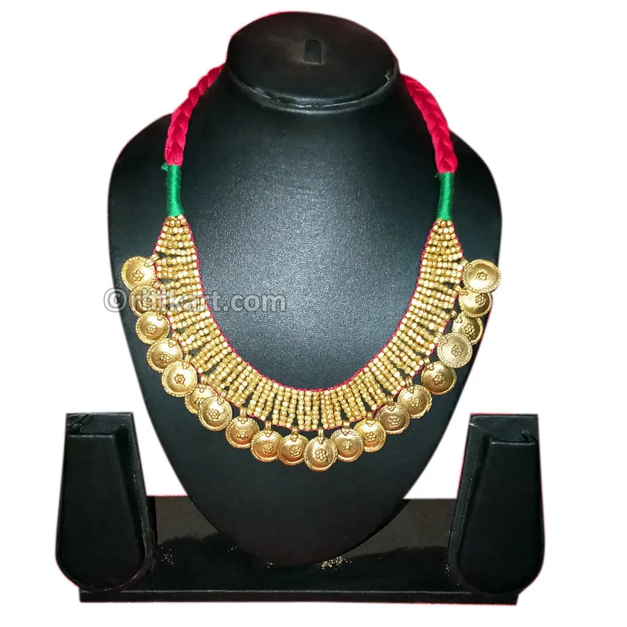 Breathtaking Tribal Dhokra Choker Bell Necklace