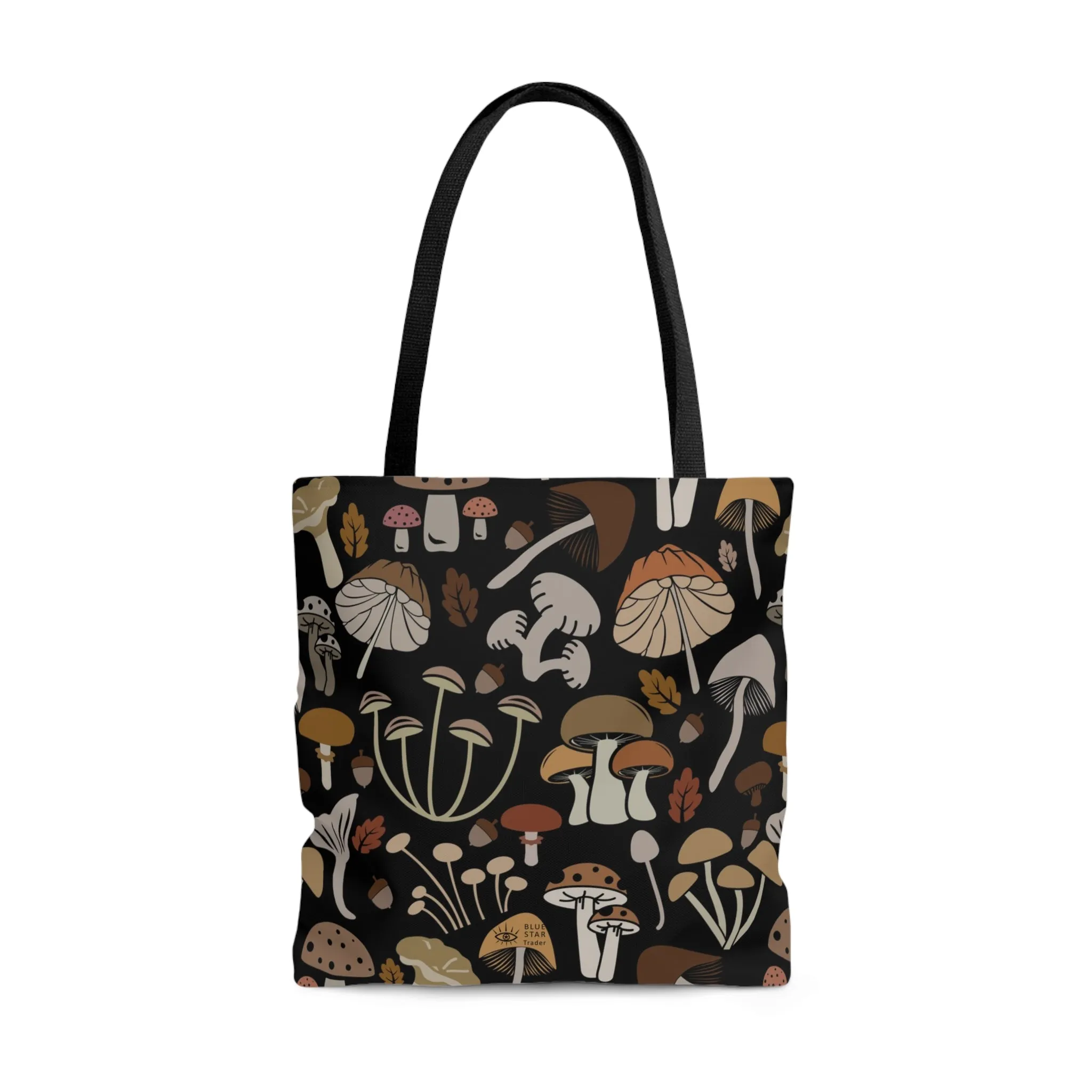 Brown Mushrooms Tote Bag, Dark Academia Bag