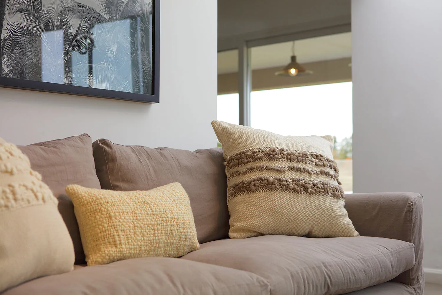 Bubbles Grey Square Pillow